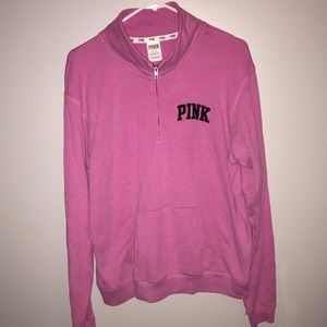 PINK 1/4 zip sweatshirt